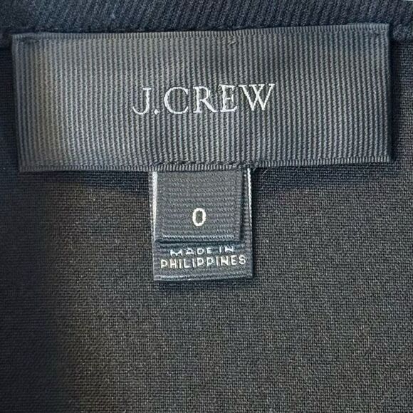 J. Crew  Black Tipped Twill Boxy Split Hemline Lined Blazer Jacket Women’s 0 - Picture 6 of 11